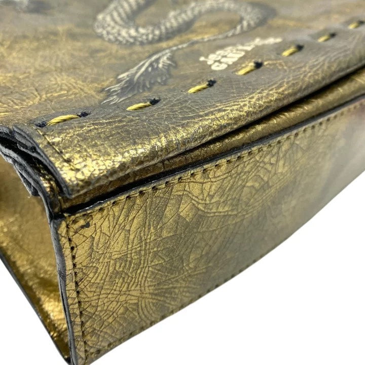 Jean Paul Gaultier Dragon Pattern Leather Crossbody Bag