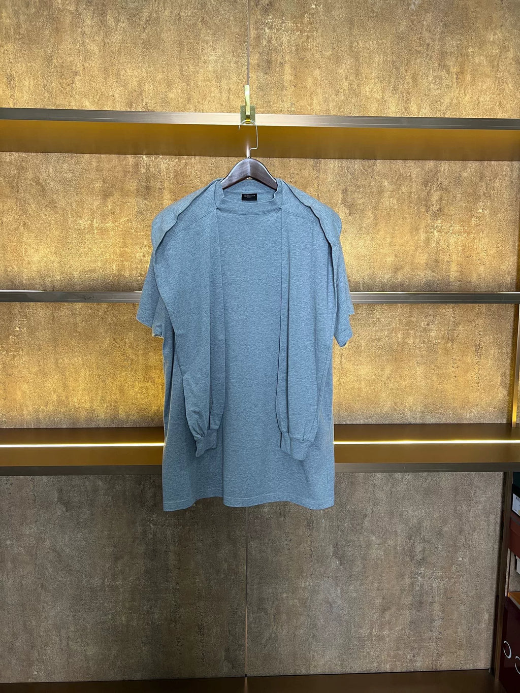 Balenciaga Shawl Short Sleeve Top