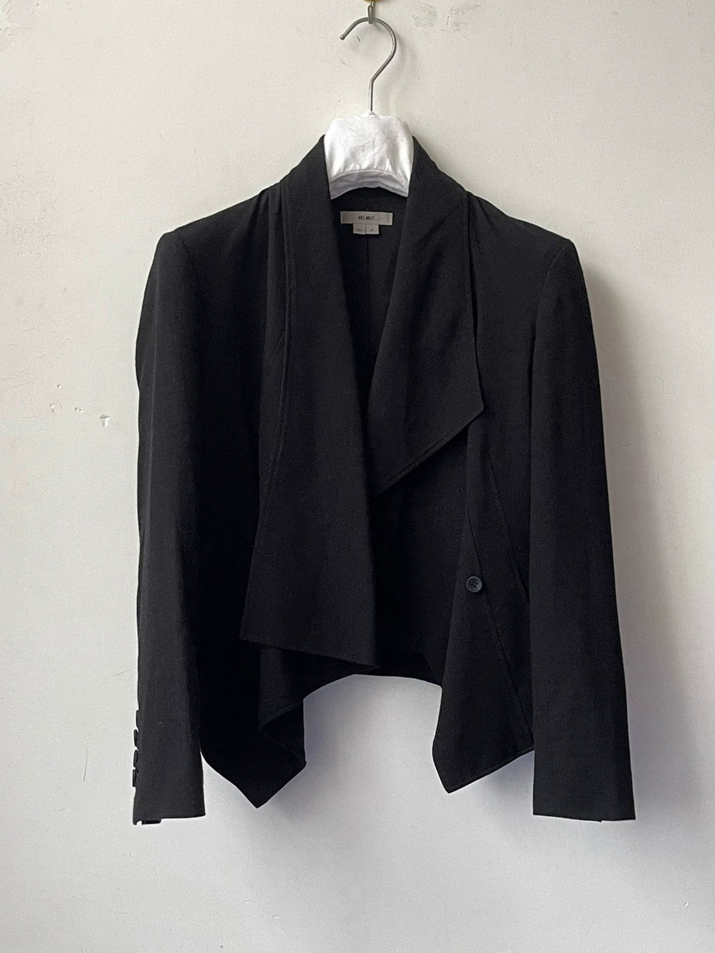 Helmut Lang Irregular Collar Silk Suit Jacket
