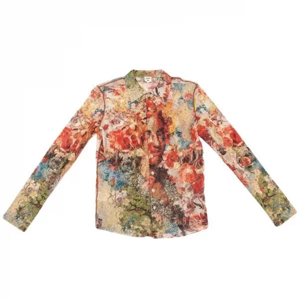 Jean Paul Gaultier Portrait Floral Mesh Shirt