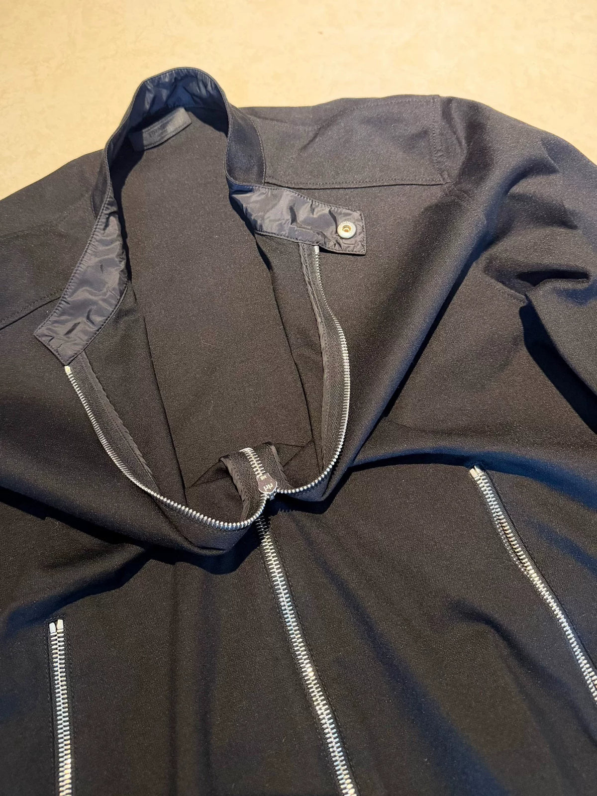 Prada Harlington Rivet Zip-Up Nylon Jacket