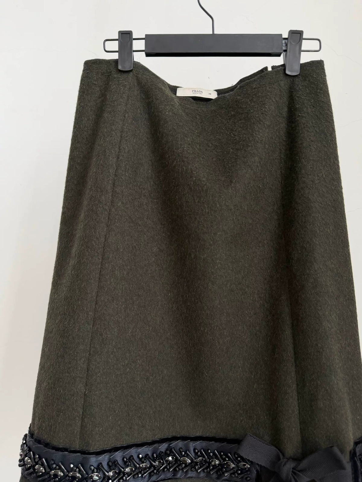 Prada vintage first-cut wool skirt