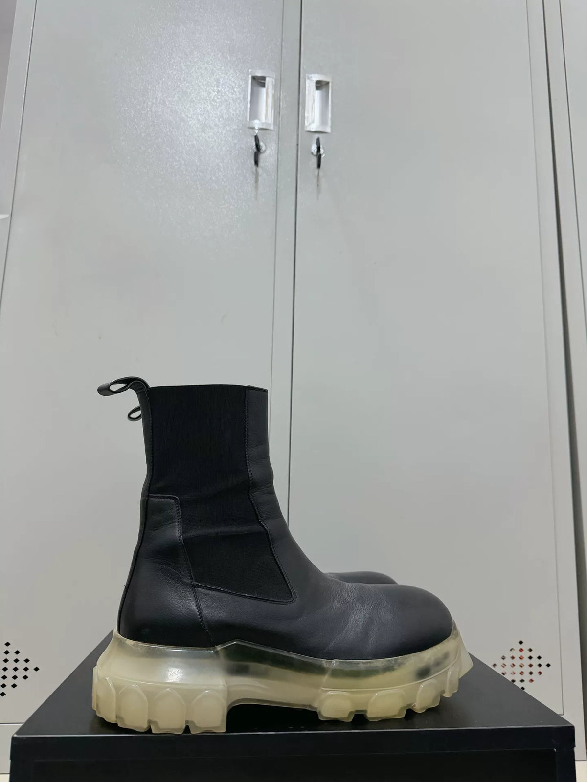 Rick Owens Bozo Tractor Leather Chelsea Boots
