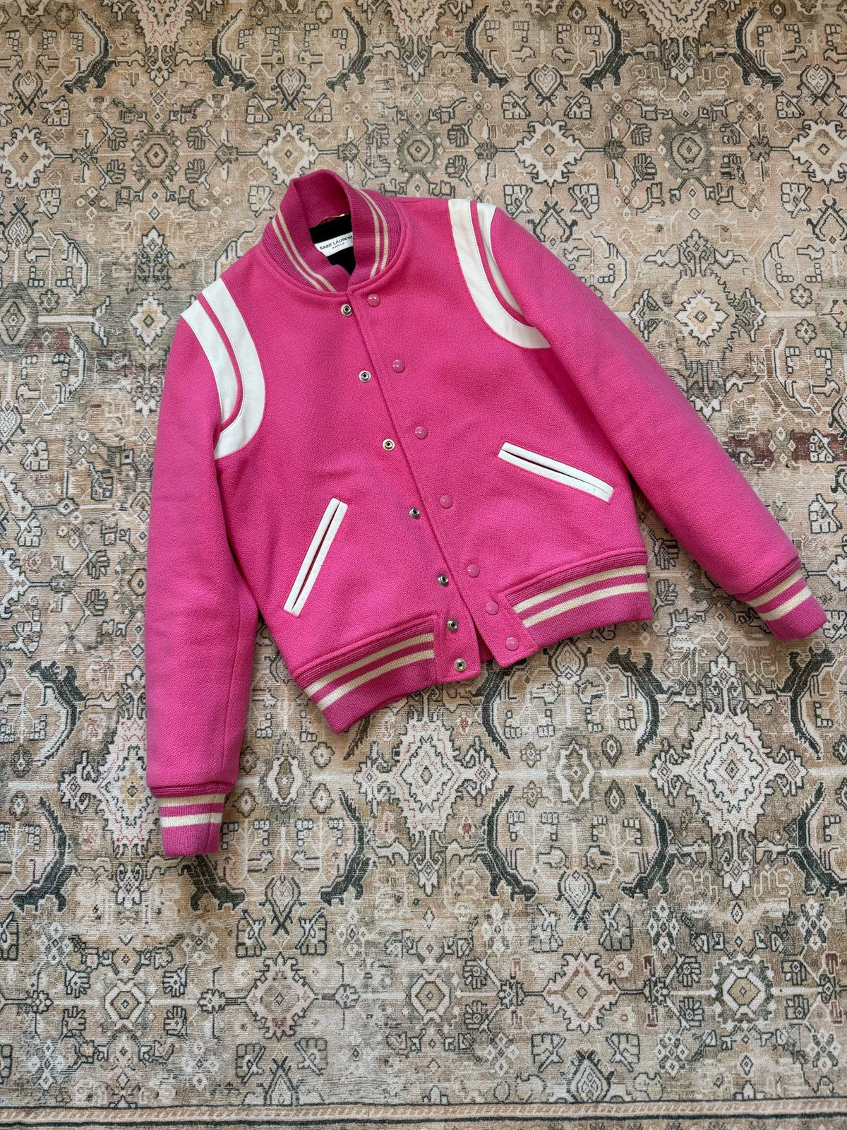 Saint Laurent 16FW Pink Teddy Jacket