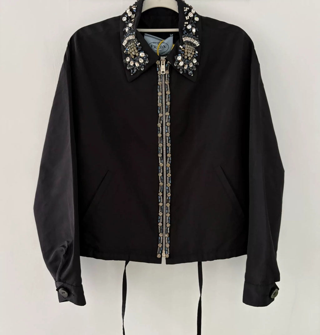 Prada Rhinestone Panel Jacket