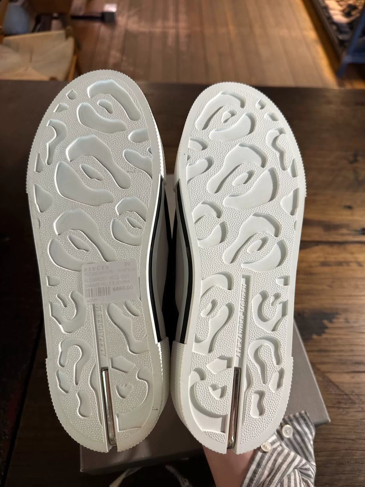 Alexander McQueen SS16 White Triple-Strap Low-Top Sneakers