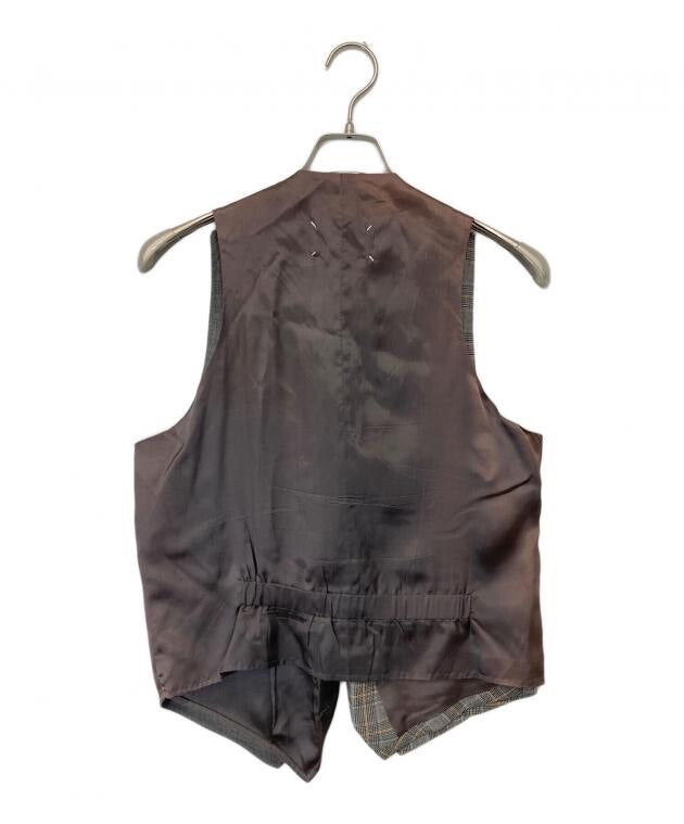 Maison Margiela Wool Plaid Deconstructed Vest