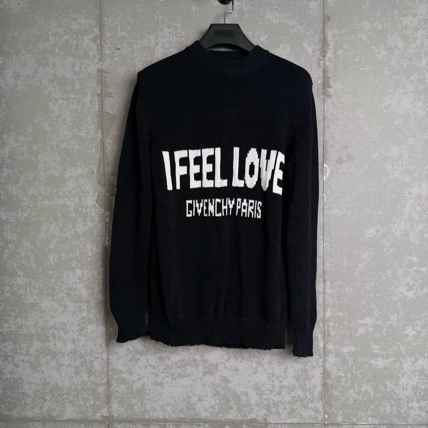Givenchy Logo Distressed Knit Sweater
