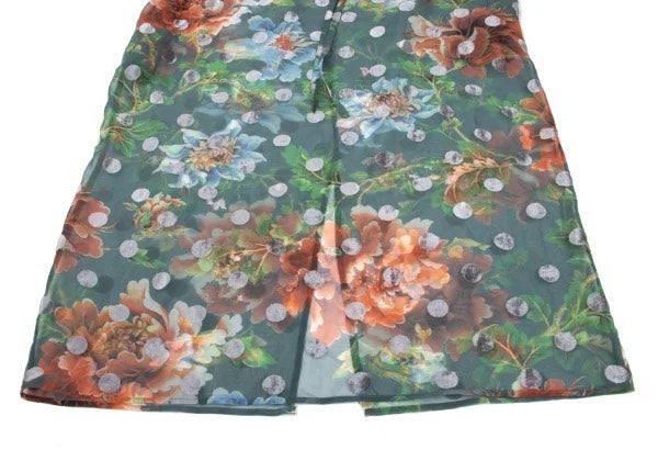 Yohji Yamamoto Floral Polka Dot Print Wrap Skirt