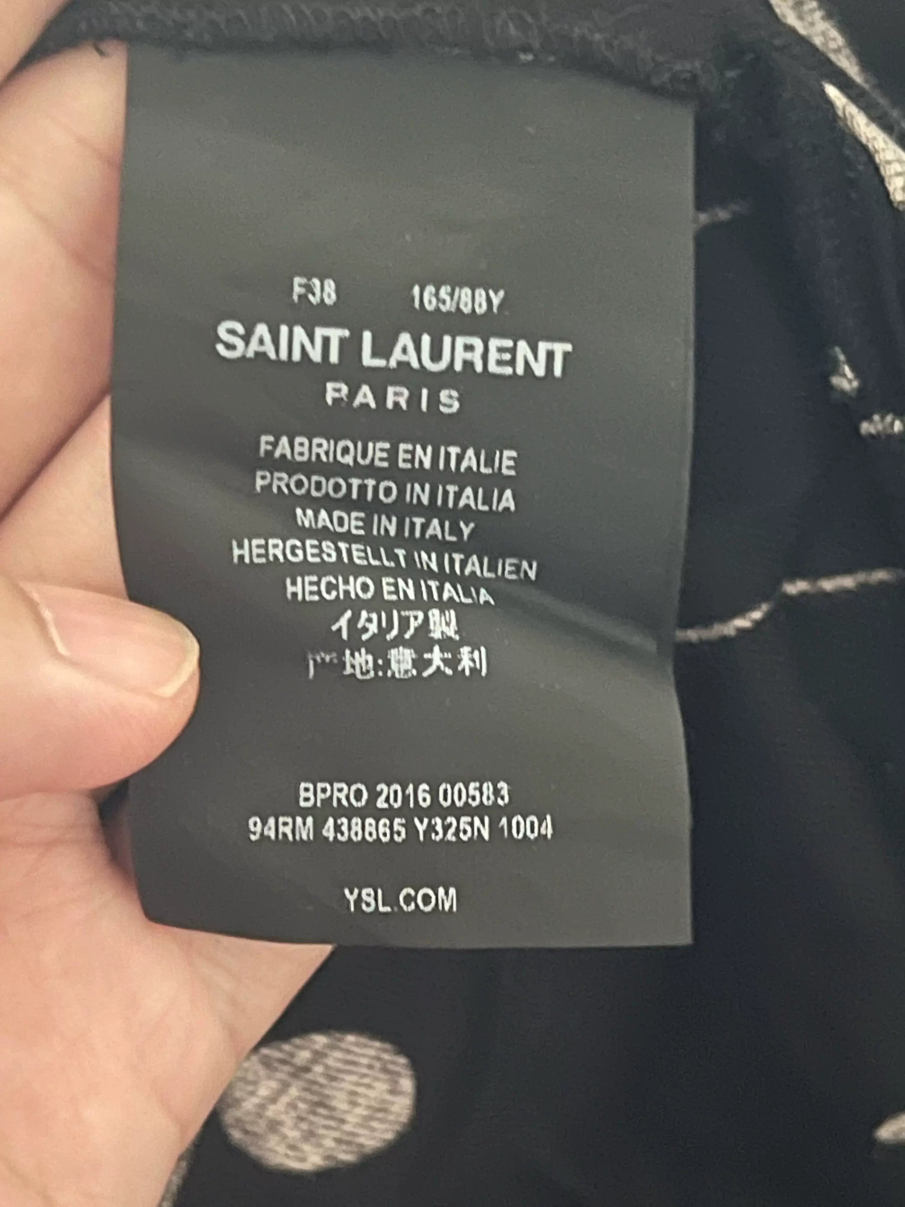 Saint Laurent Musical Note Black Dress