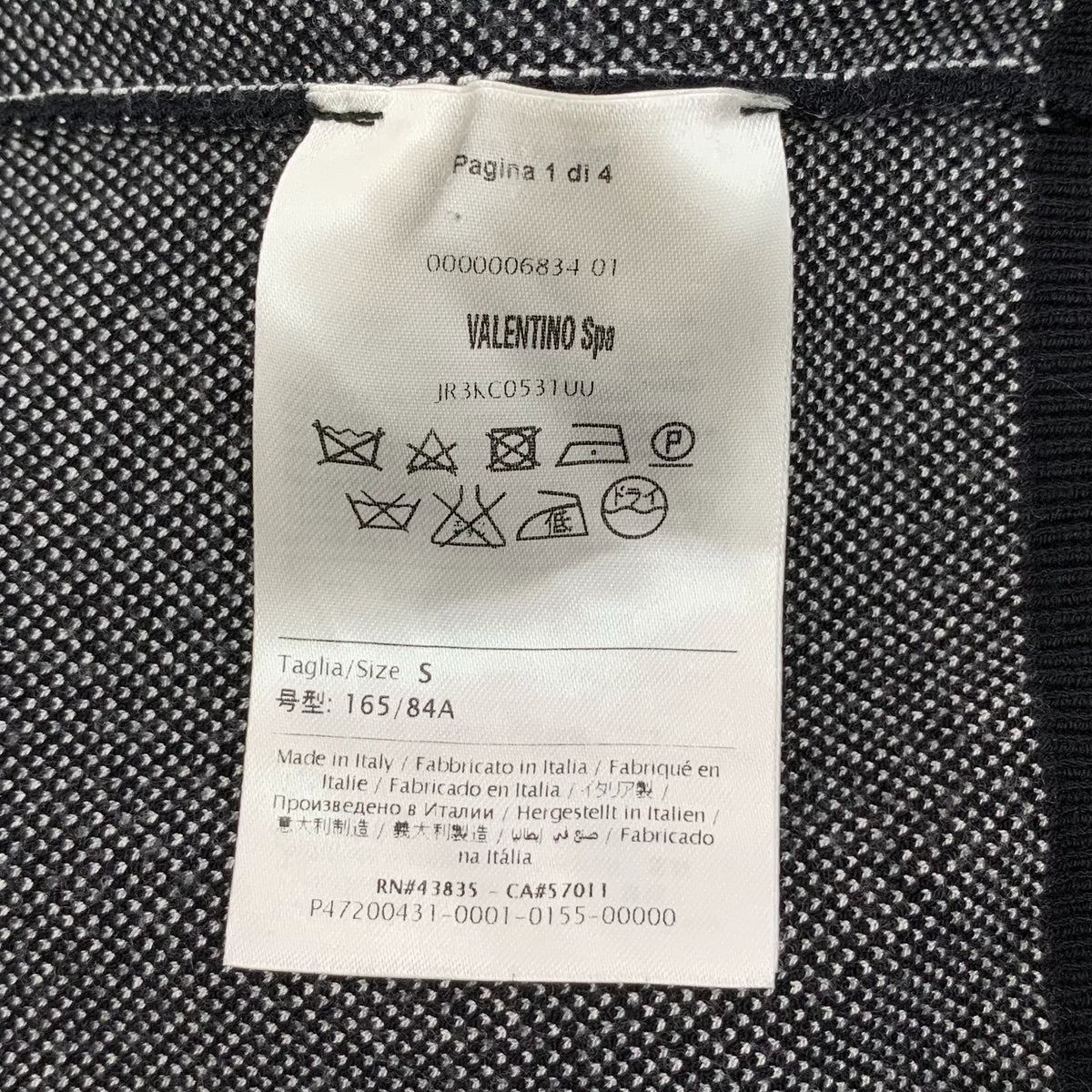 Valentino Black Wing Embroidered Crew Neck Knit Sweater