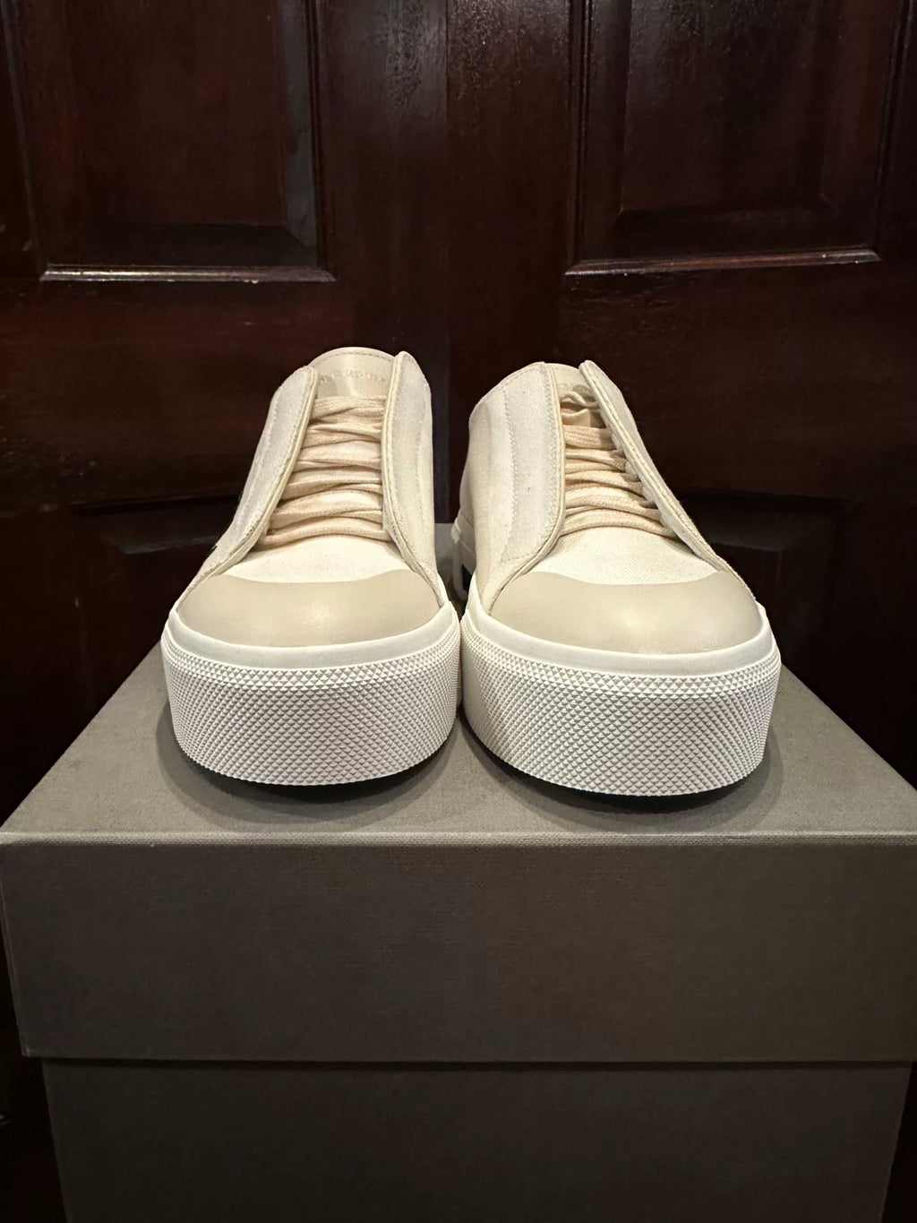 Alexander McQueen White Octopus Beaded Embroidered Canvas Low-Top Sneakers