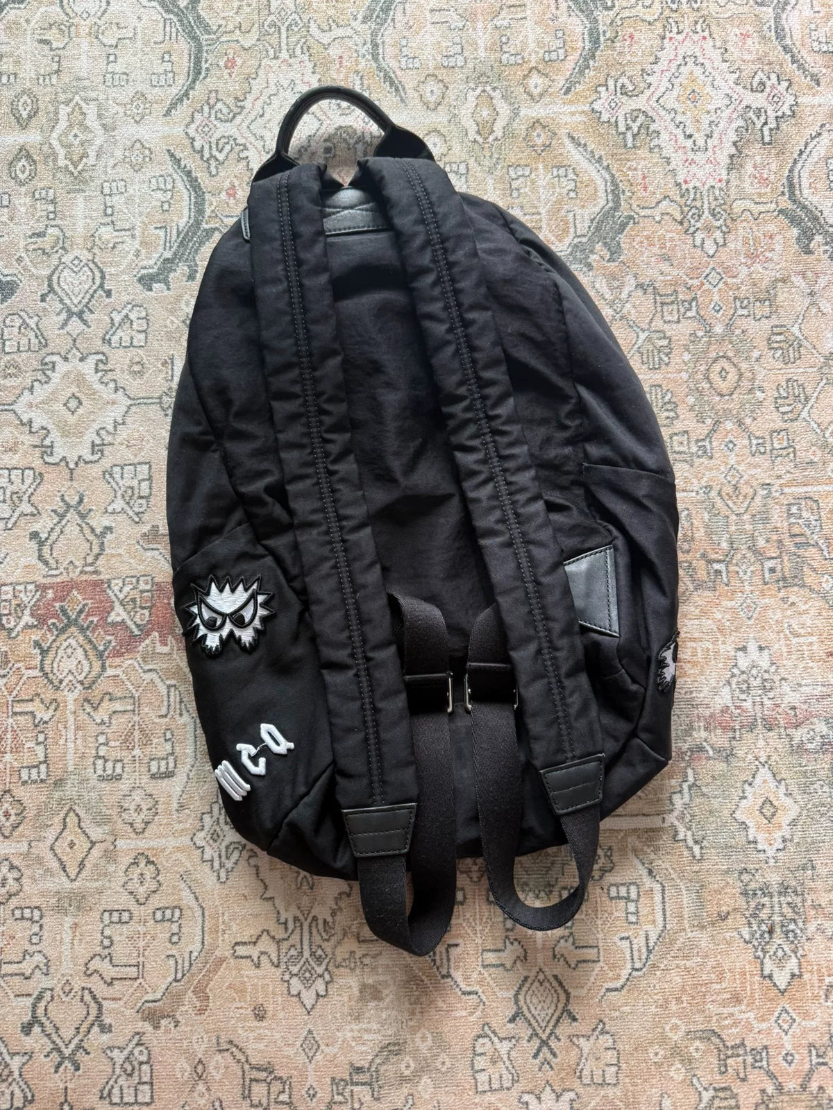 Alexander McQueen Swallow Embroidery Leather Backpack