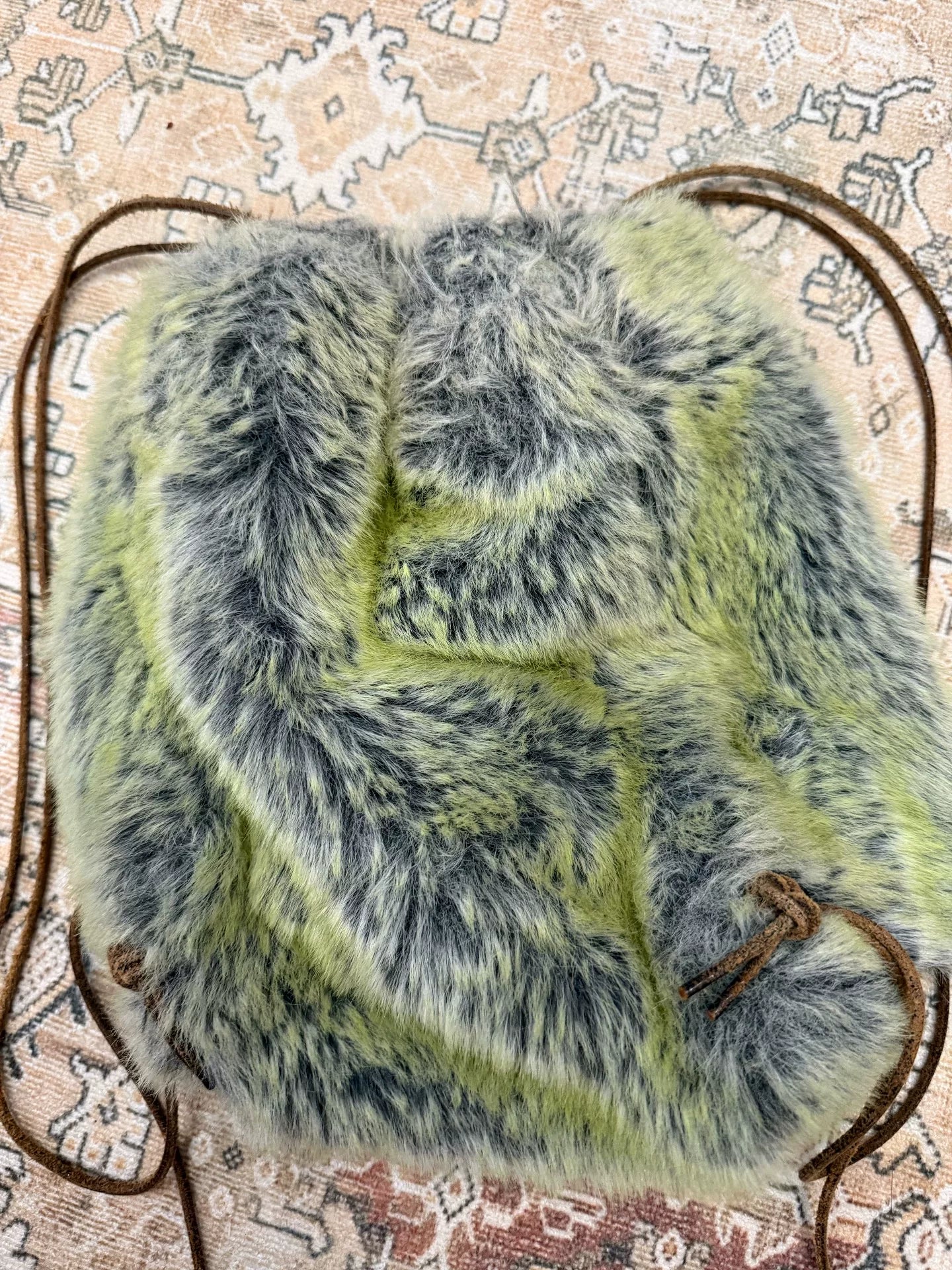 Yohji Yamamoto 96AW Fur Season Iridescent Fur Backpack