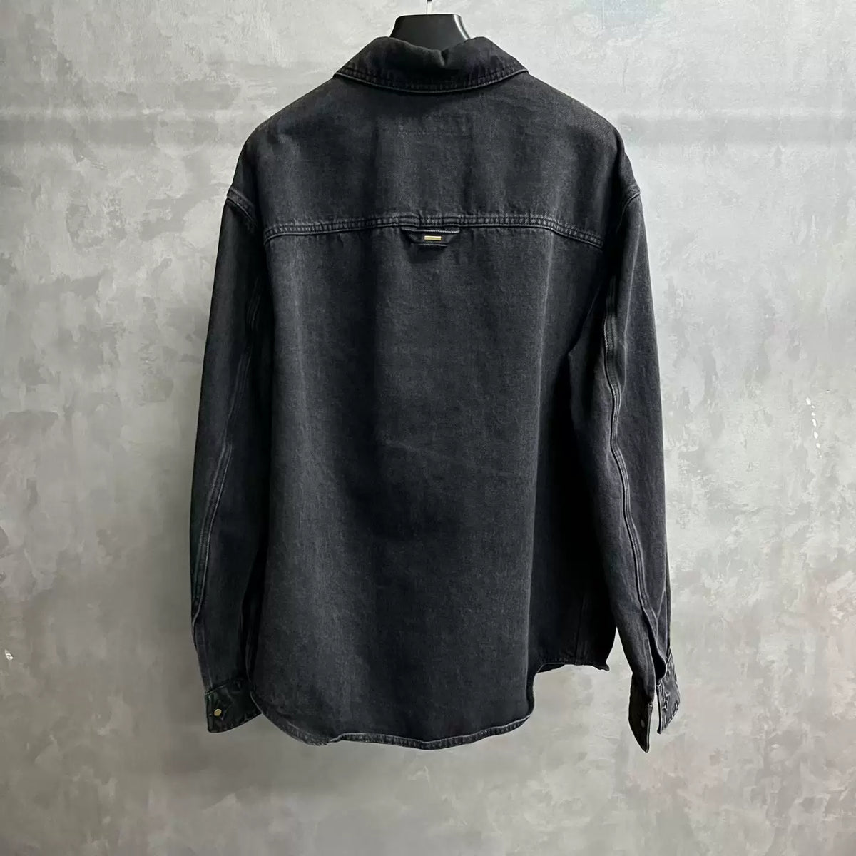 Louis Vuitton Black Logo Embossed Denim Jacket