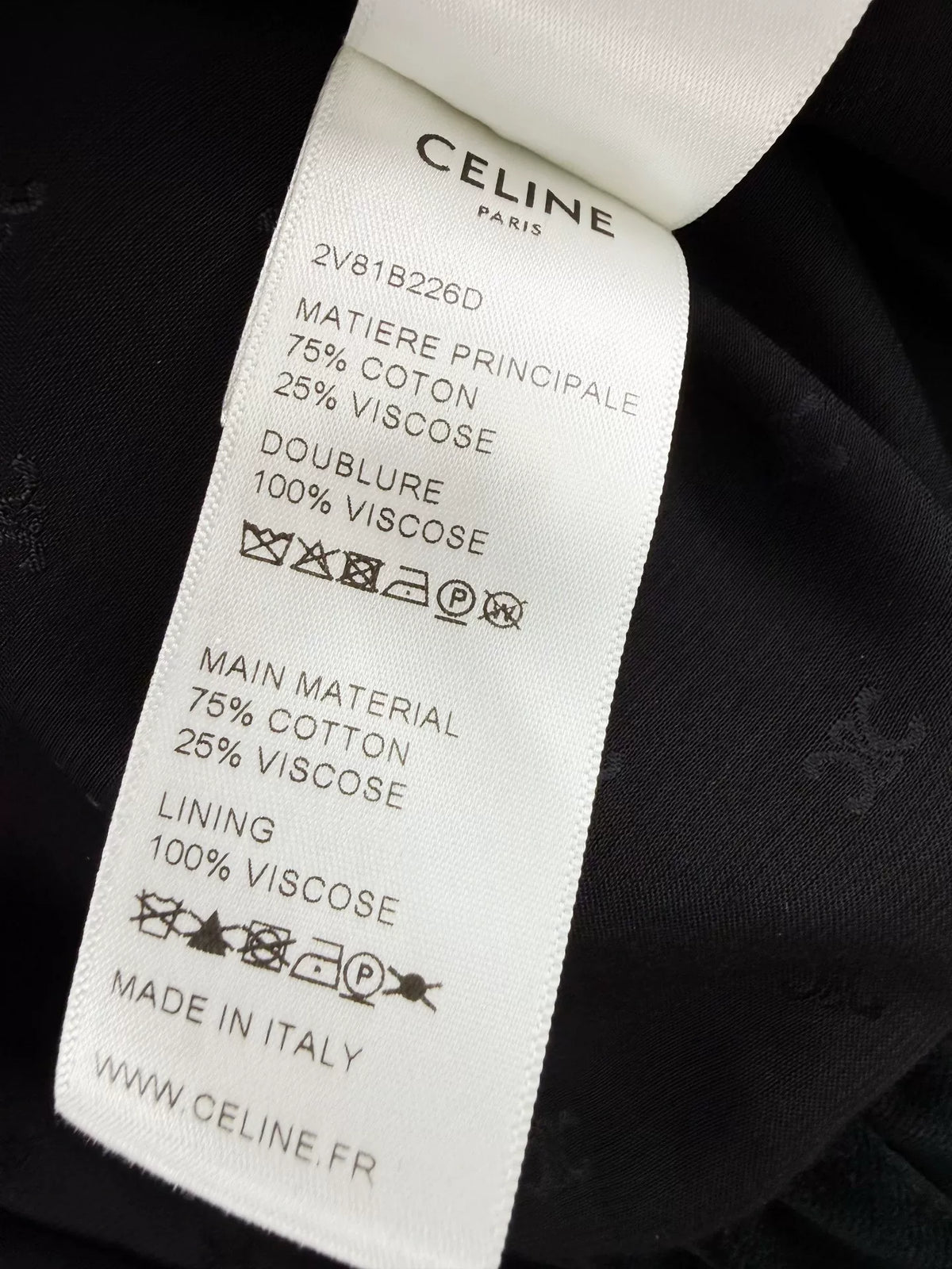 Celine Black Ink Green Velvet Gold-Button Jacket