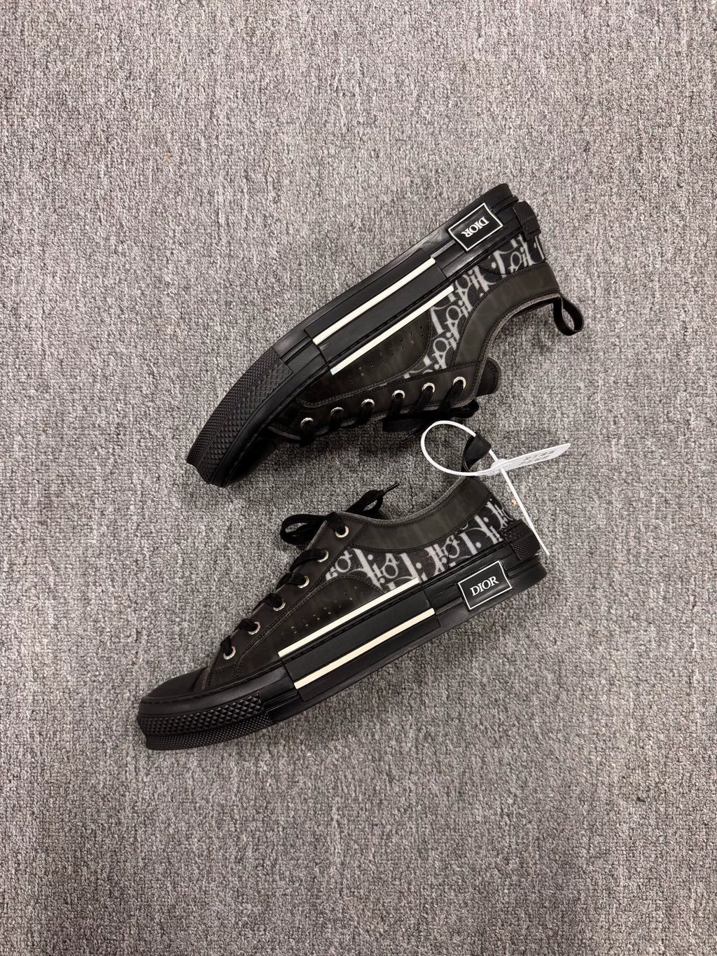 Dior B23 Black Monogram Sneakers