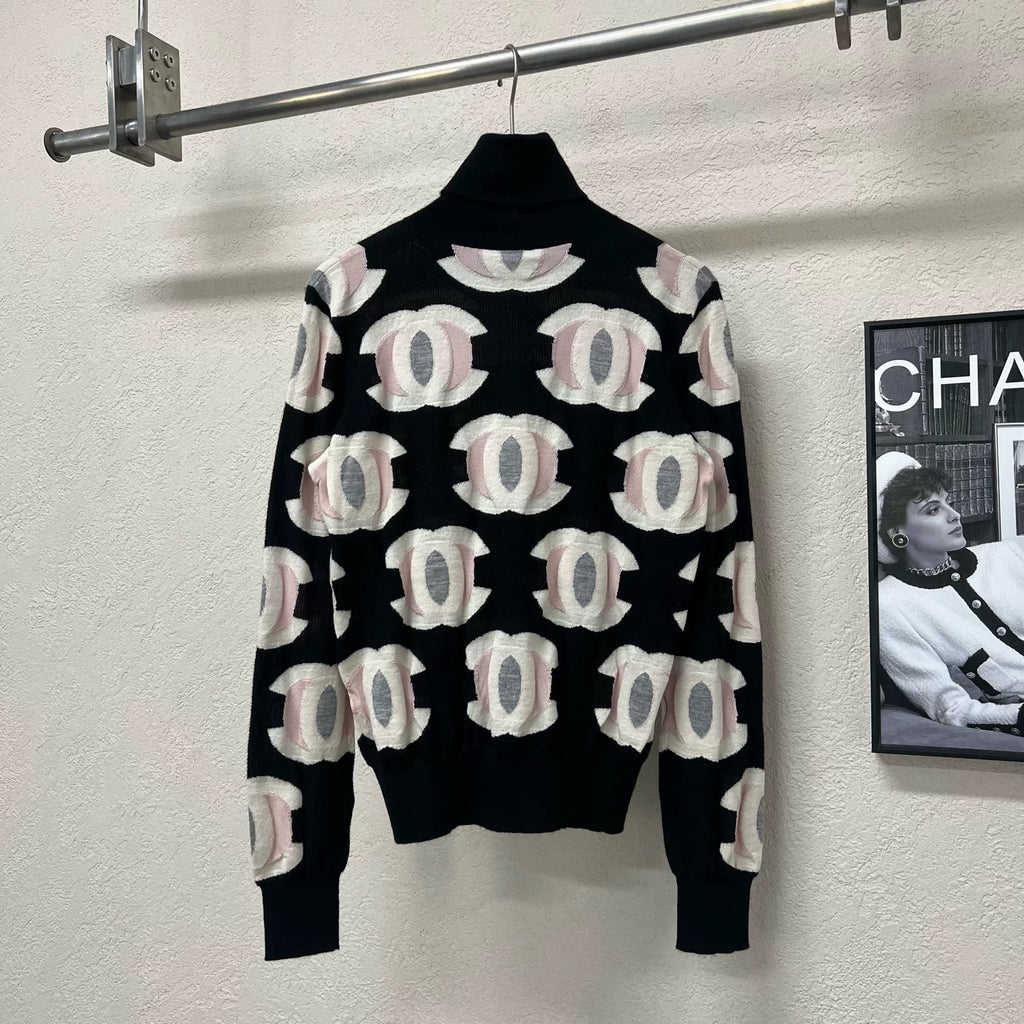 Chanel Double C Logo Knit Sweater