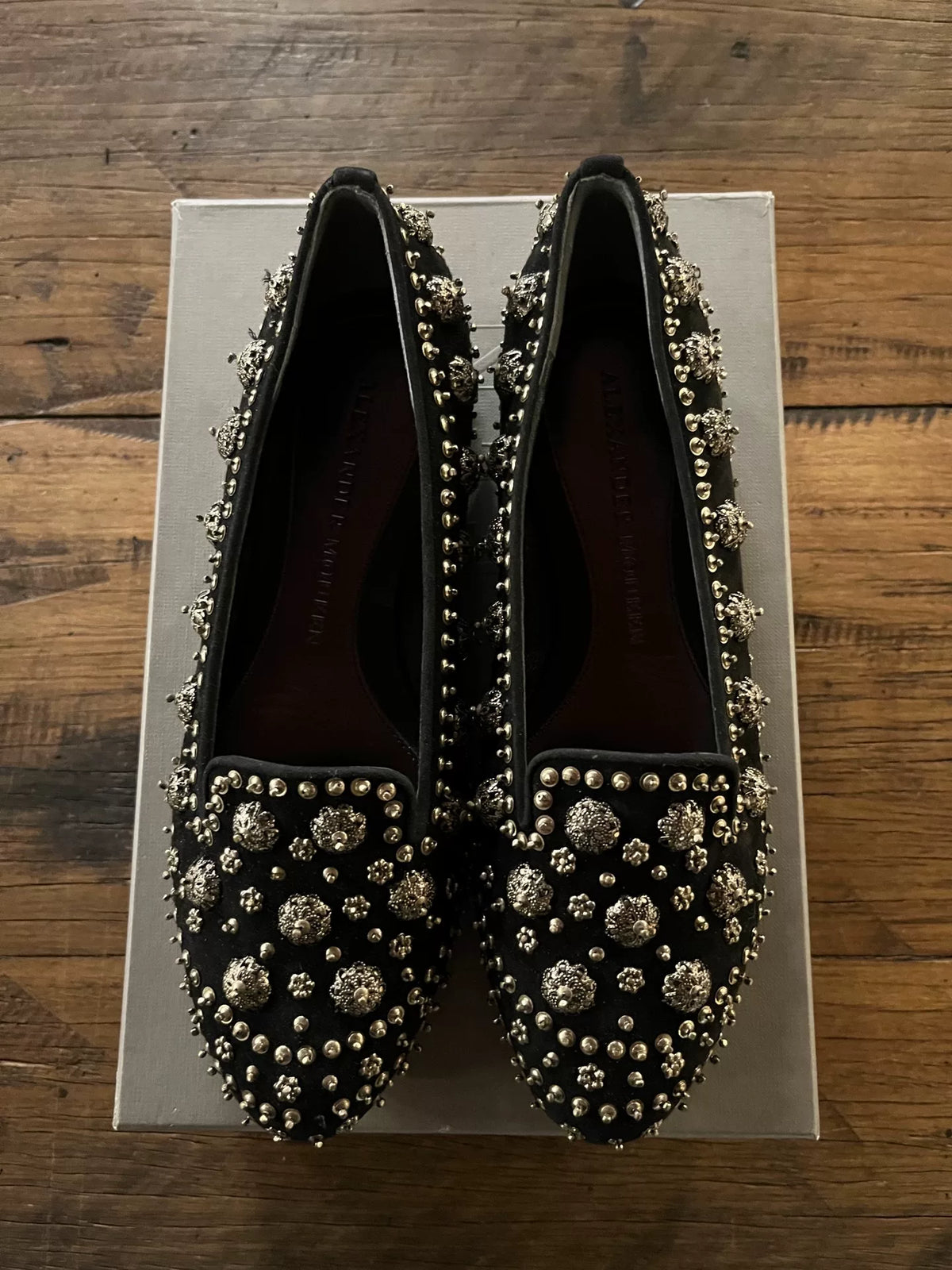 Alexander McQueen FW15 Rose Studded Loafers