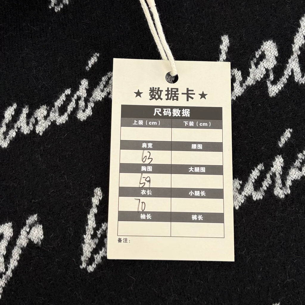 Balenciaga Handwritten Danmaku Logo Knit Sweater