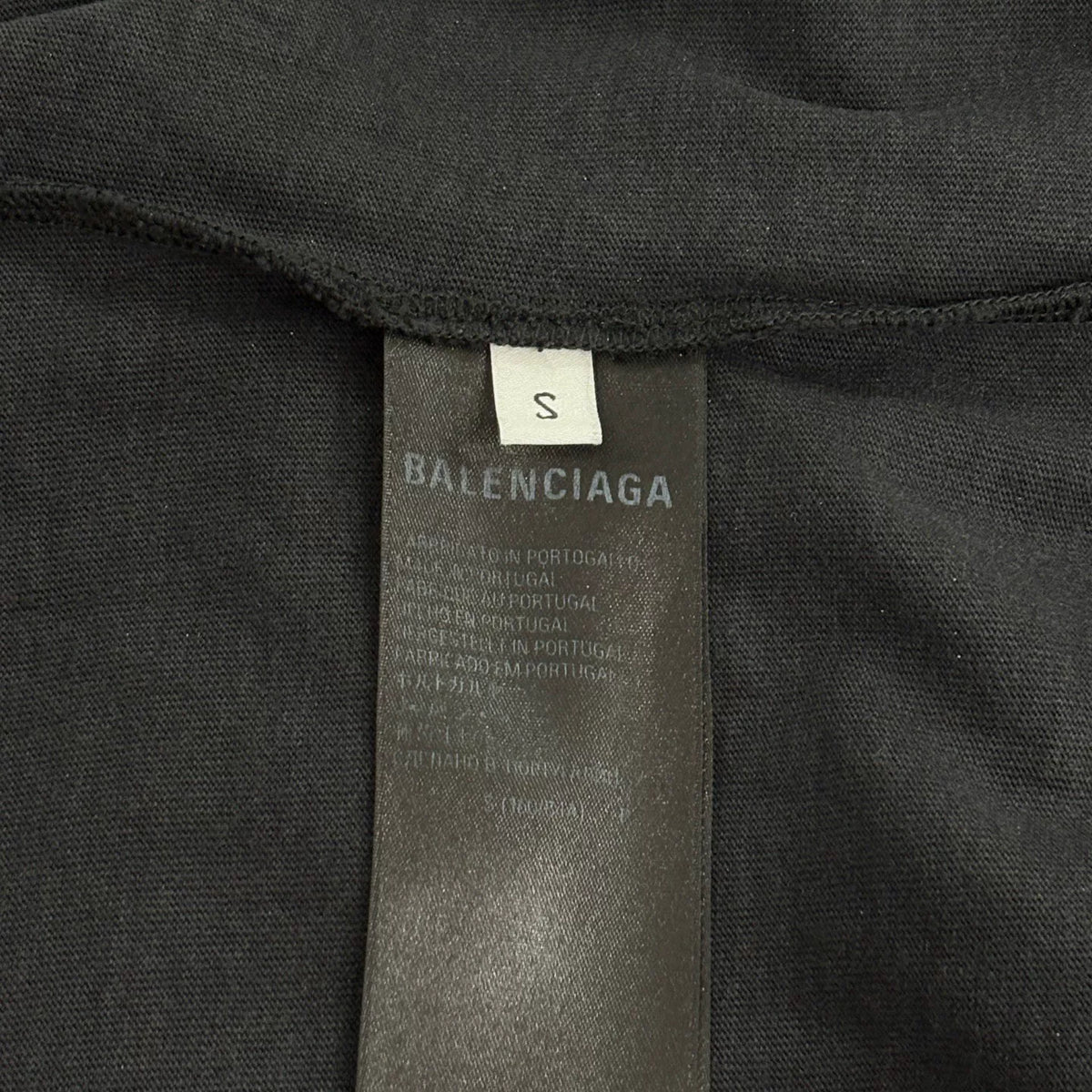 Balenciaga Washed Vintage Crystal Logo Short Sleeve T-Shirt