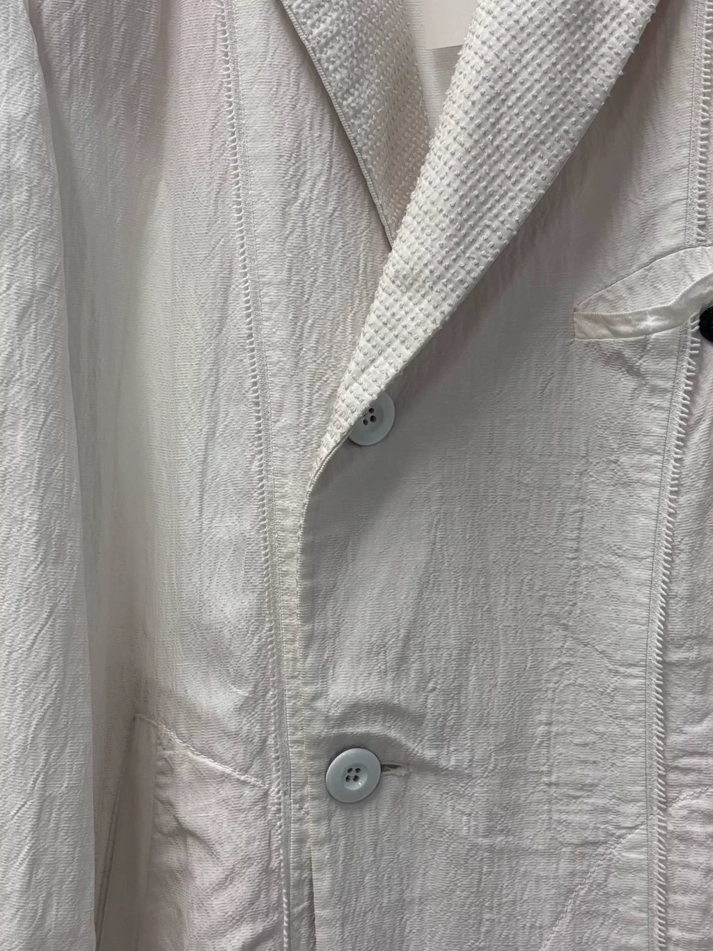 Ann Demeulemeester｜Ann's own era bubble chiffon patchwork suit