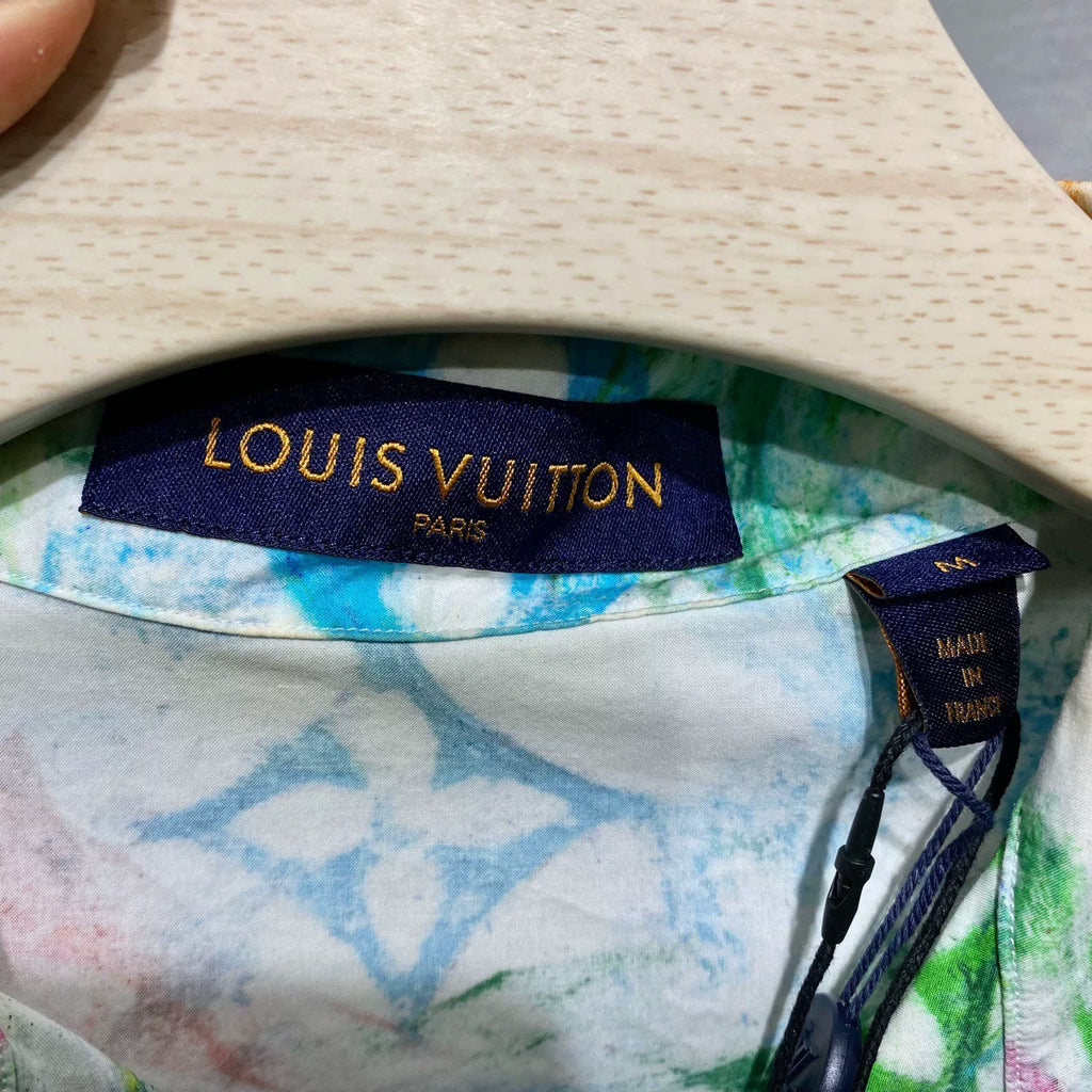 Louis Vuitton Crayon Graffiti All-Over Print Cotton Multicolor Short Sleeve Shirt