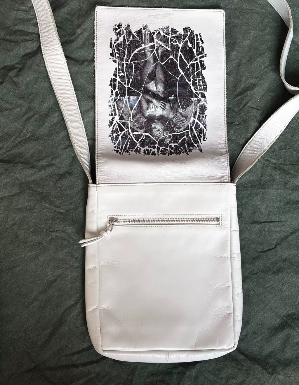 Jean Paul Gaultier 90s Lake Angel White Crossbody Bag
