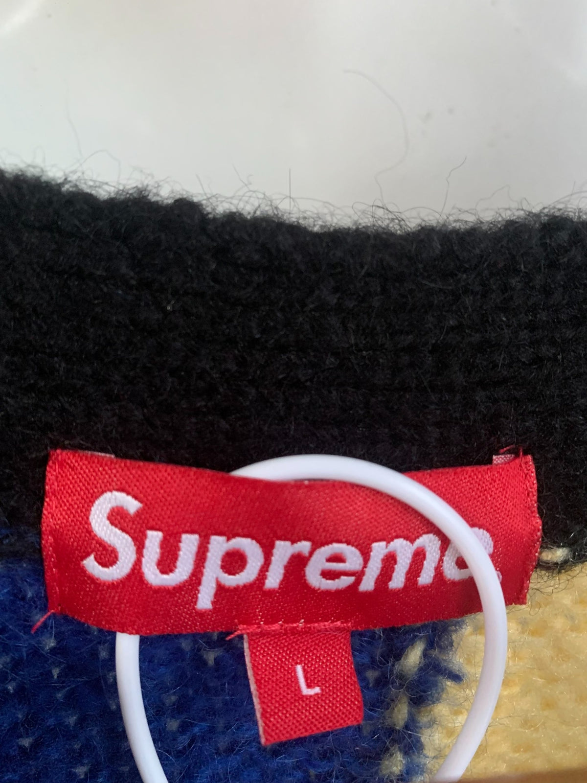 Supreme SS19 Patchwork Mohair Cardigan