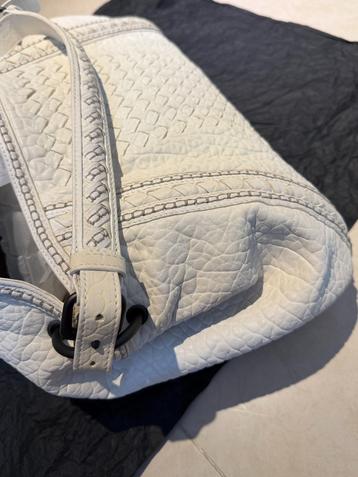 Bottega Veneta Parachute White Tote Bag