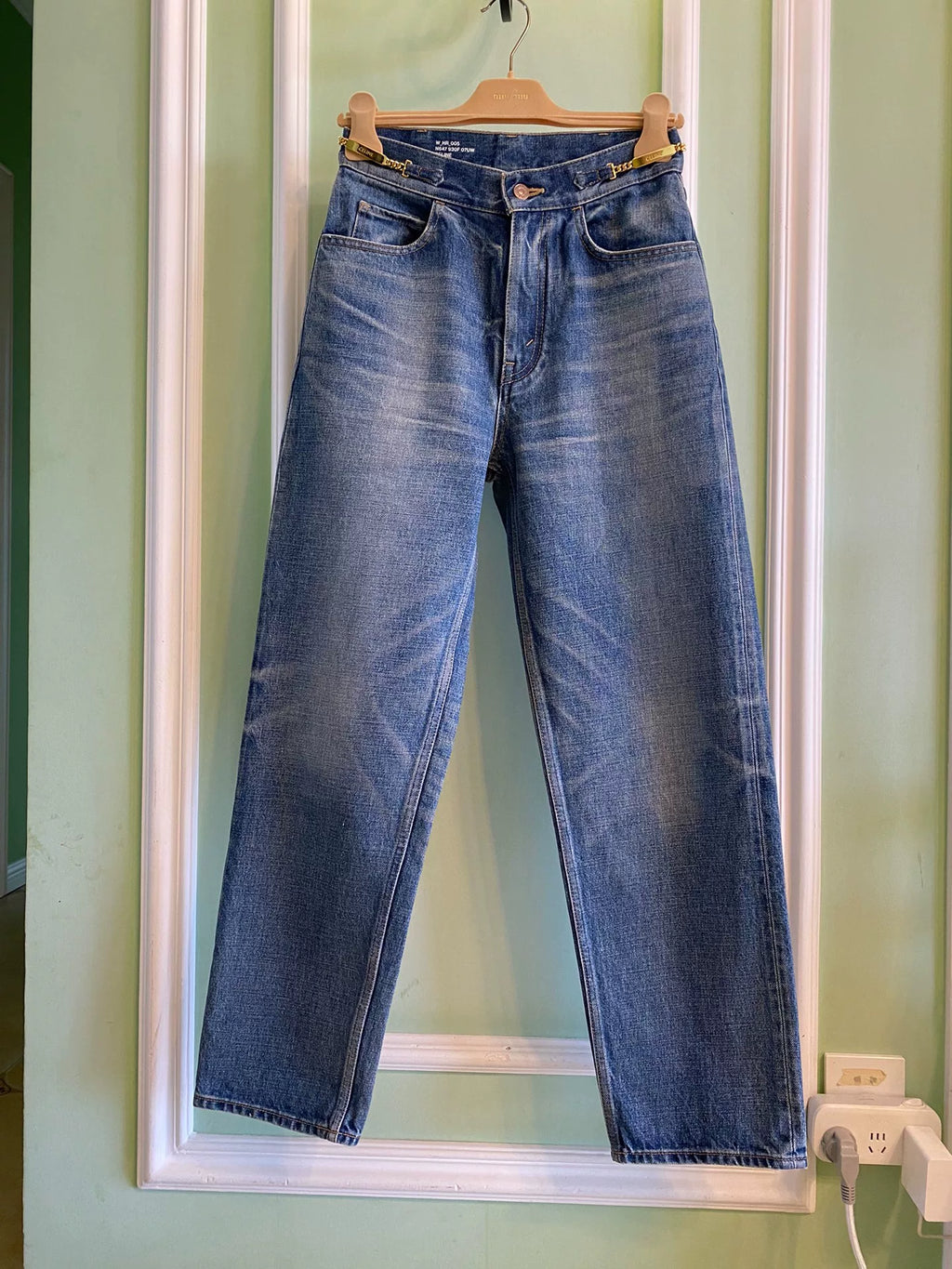 Celine Chain Logo Denim Jeans