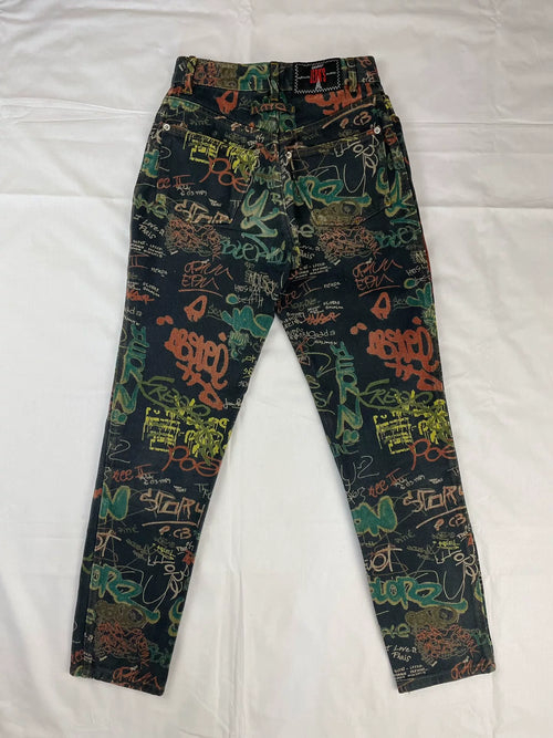 1994 Spring/Summer Jean Paul Gaultier Graffiti Print Jeans