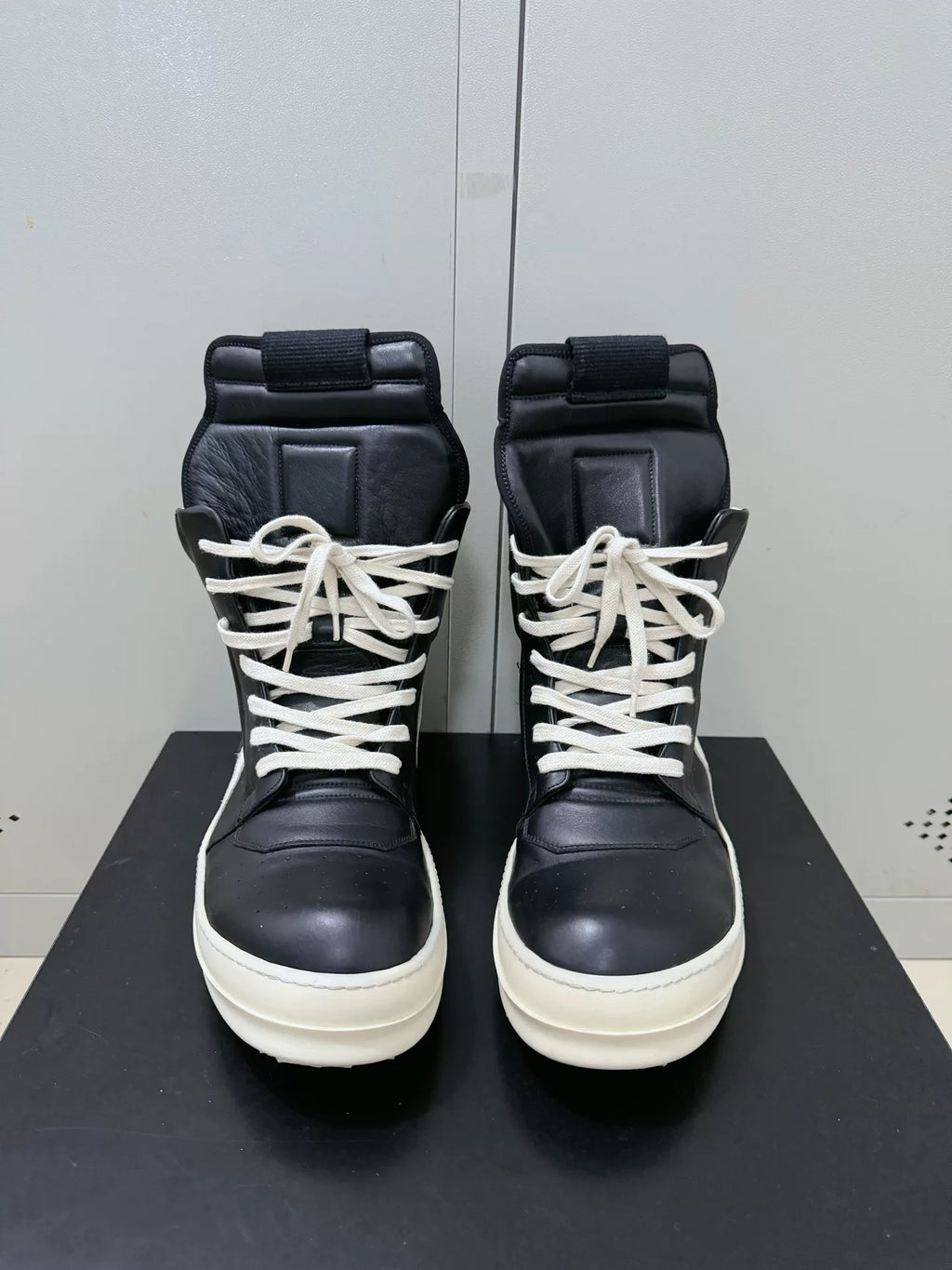 Rick Owens Black and White Inverted-Triangle Sneakers