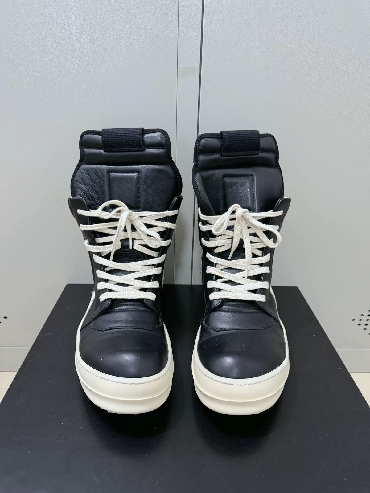 Rick Owens Black and White Inverted-Triangle Sneakers