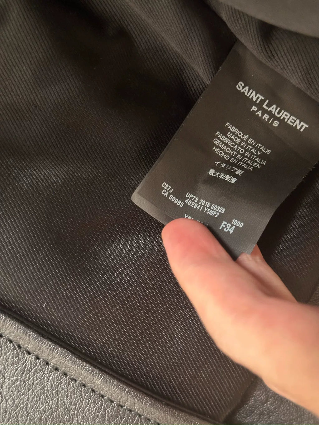 Saint Laurent Black Lambskin Motorcycle Jacket