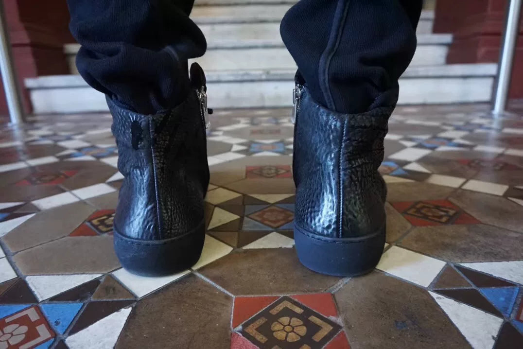 Isaac Sellam AW18 Black Back Stapled Sneakers