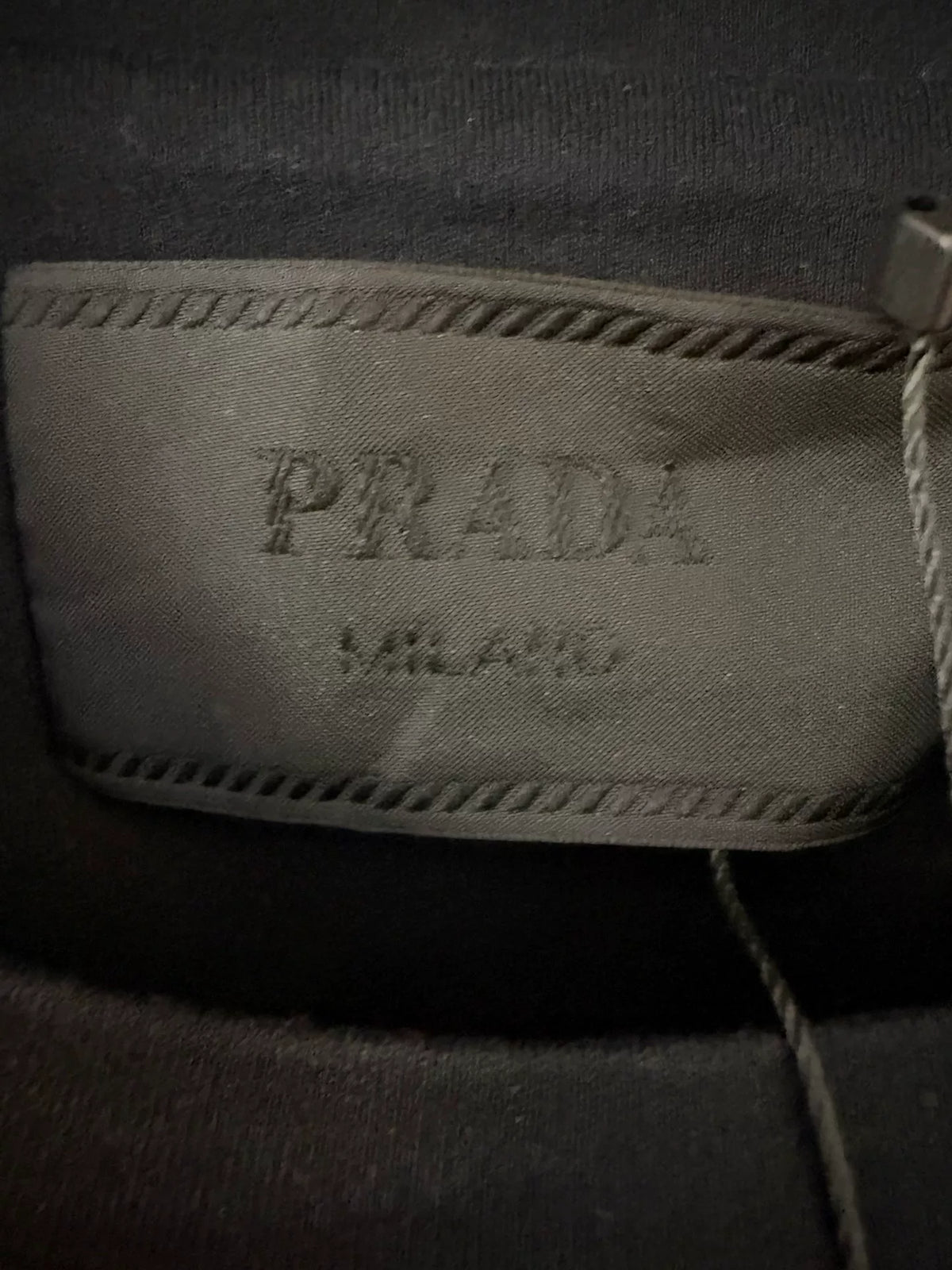Prada Black Crew Neck Triangle Logo Short-Sleeve T-Shirt