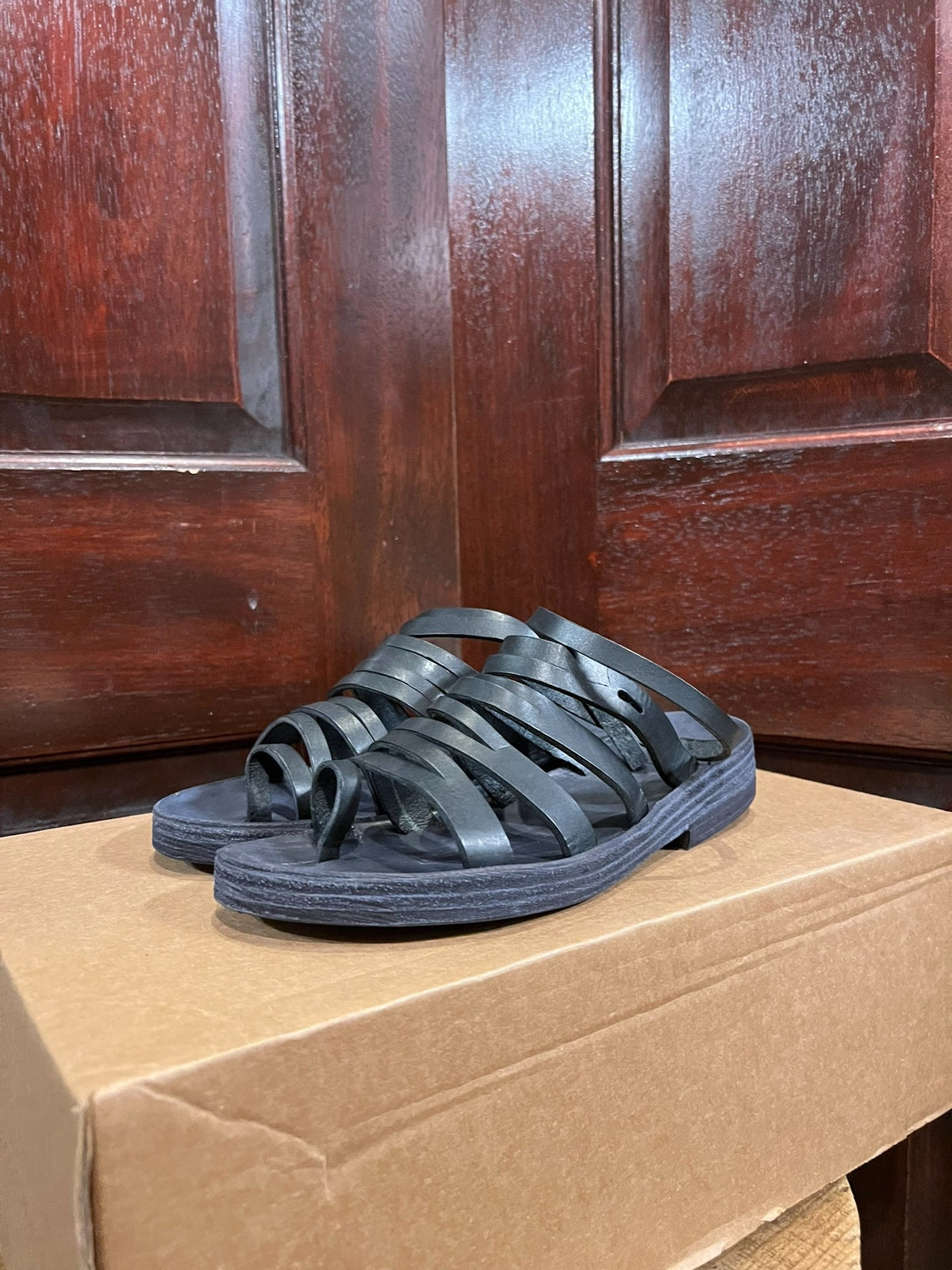 M.A+ Gladiator Leather Sandals