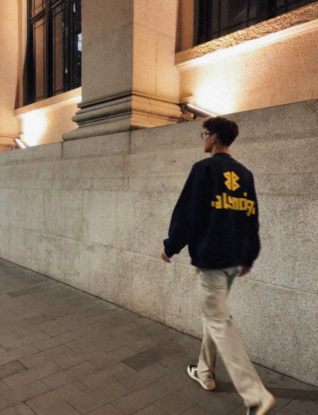 Balenciaga Washed Distressed Tape Logo Crewneck Sweatshirt