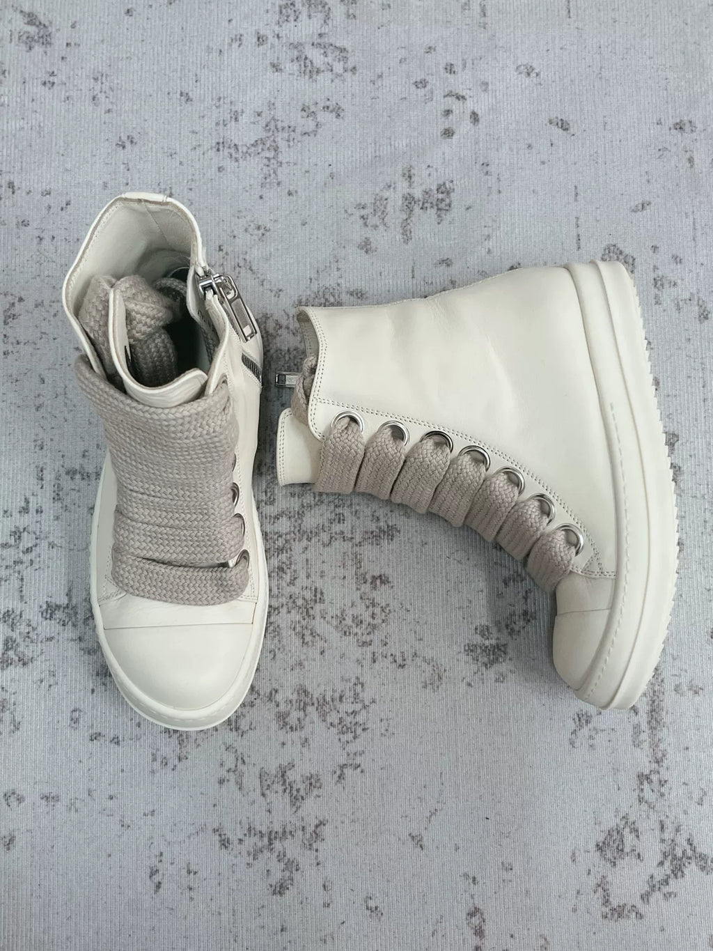 Rick Owens Porterville Jumbo Laced Sneaker 'Milk'