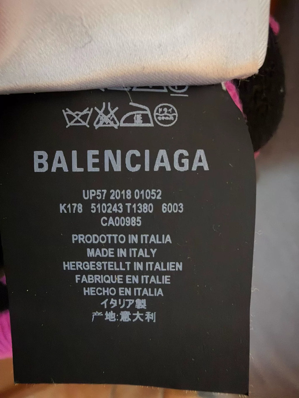 Balenciaga Pink Logo-Print Cropped Knit Sweater
