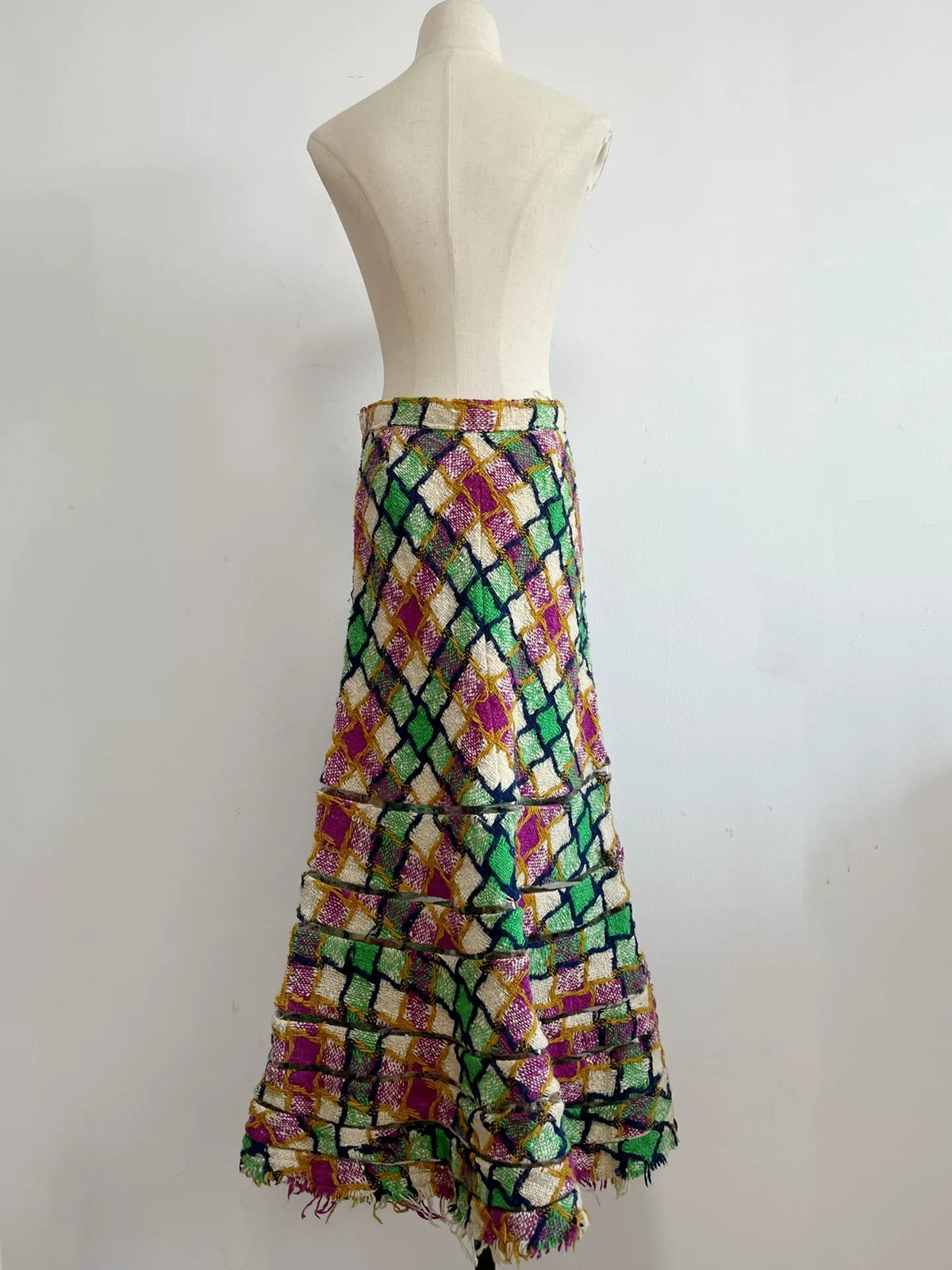 Junya Watanabe Plaid Midi Skirt