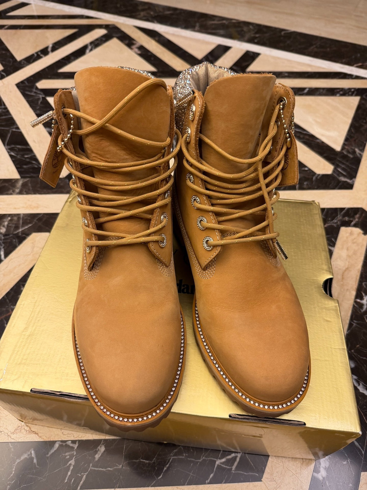 Jimmy Choo Timberland Yellow Boots