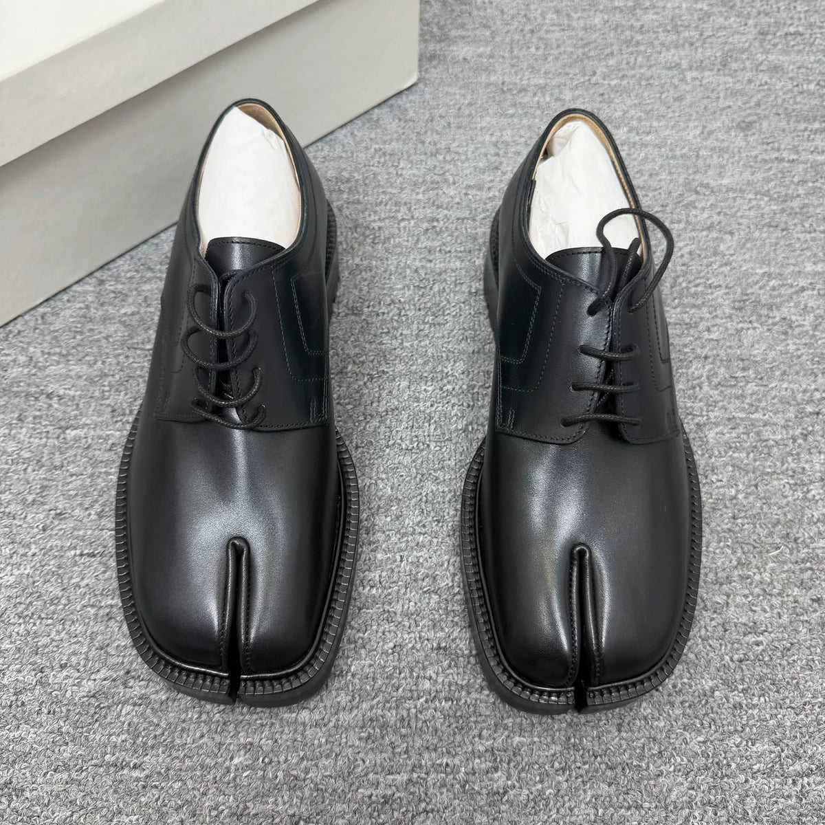 Maison Margiela Tabi Split Toe Chunky Sole Leather Loafers