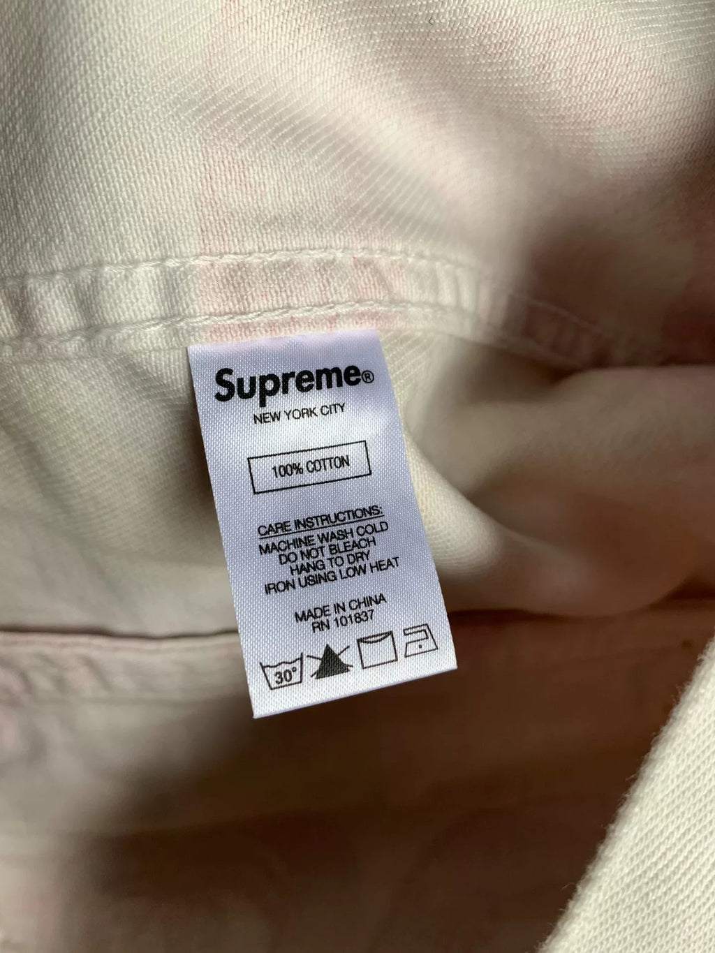 Supreme × HYSTERIC GLAMOUR White Snake Print Denim Jacket