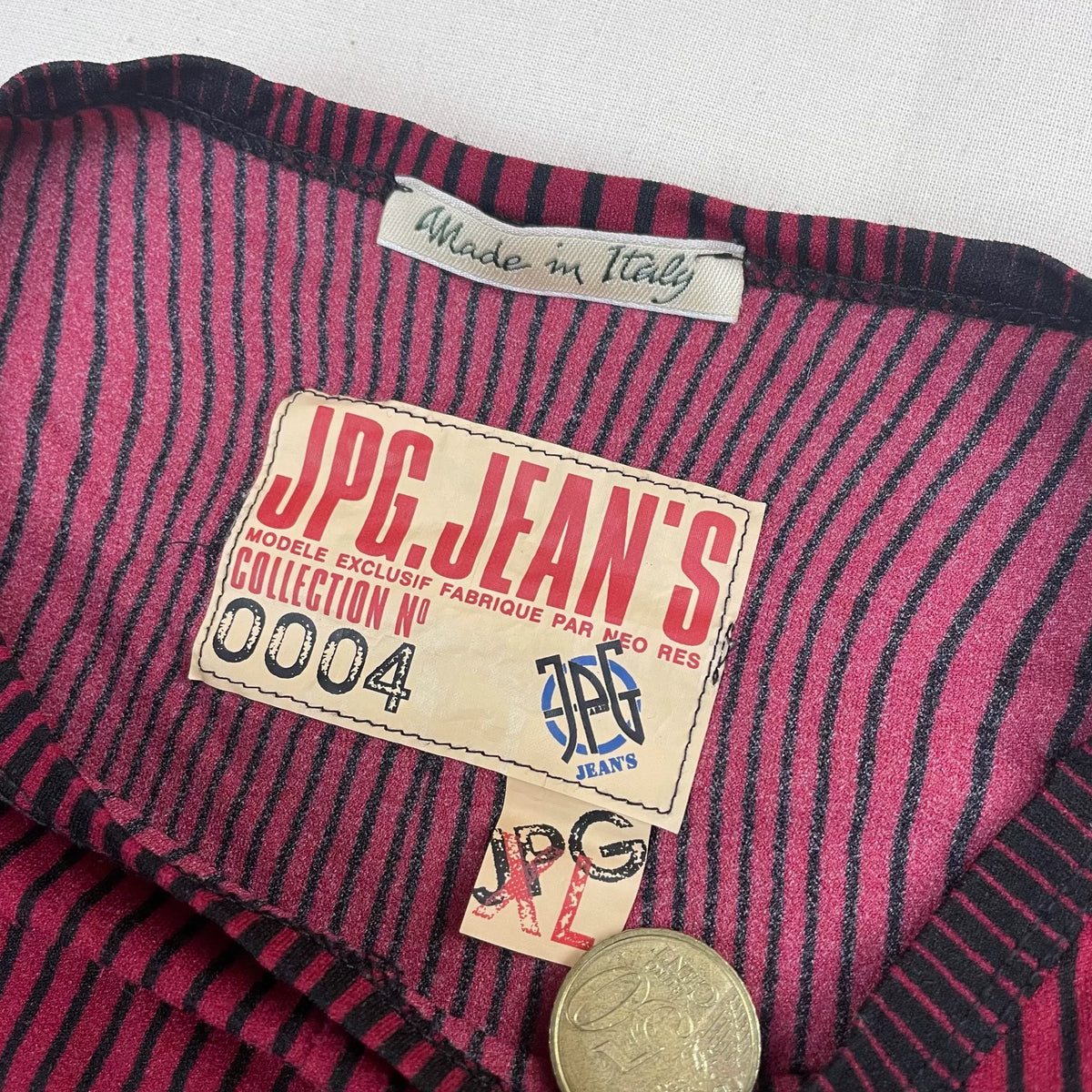 2001 Fall/Winter Jean Paul Gaultier Muscle Print Stretch T-Shirt