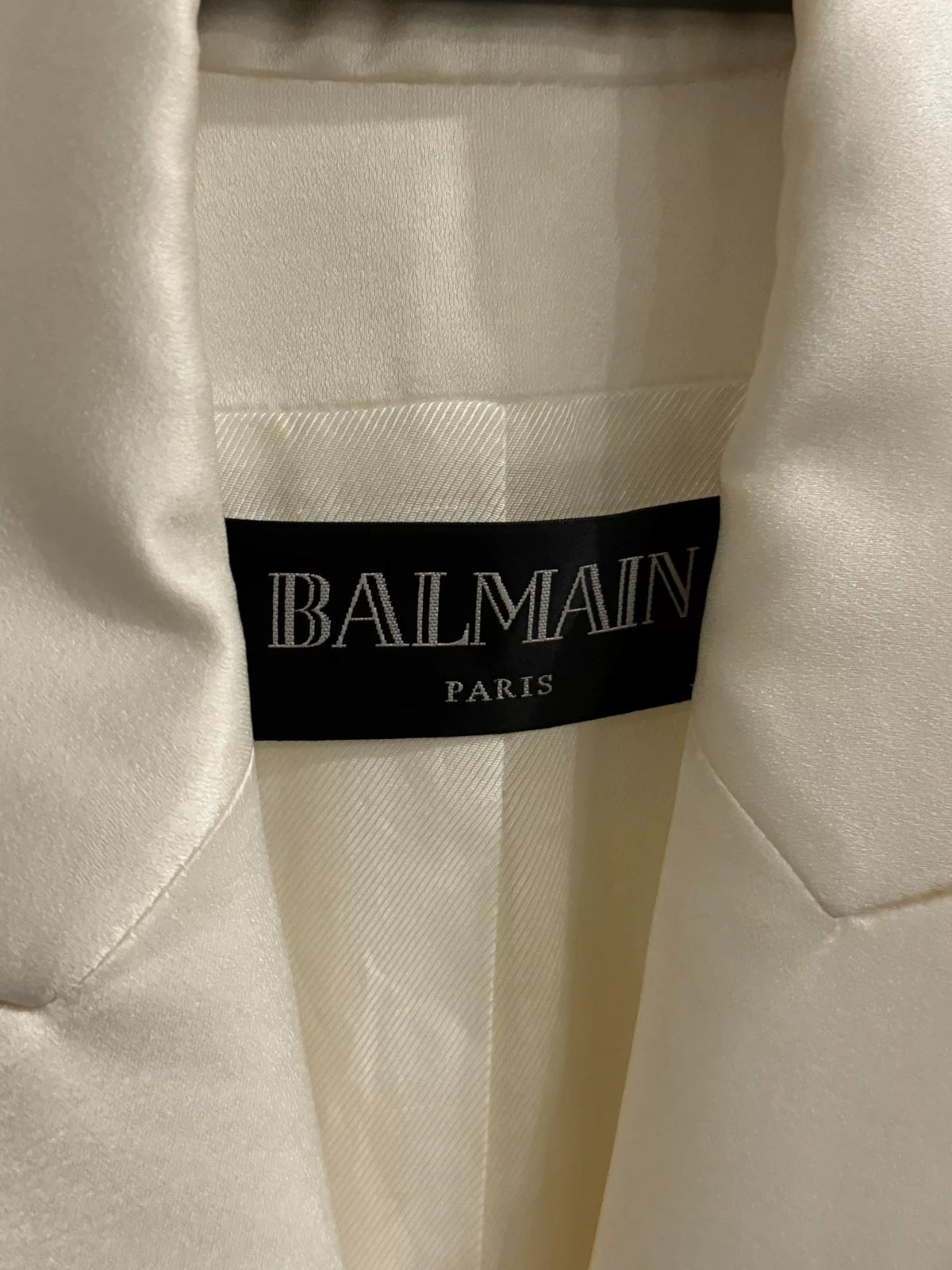 Balmain Gold-Button White Suit
