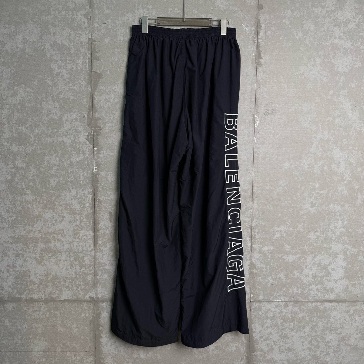 Balenciaga Black Logo Wide-Leg Pants