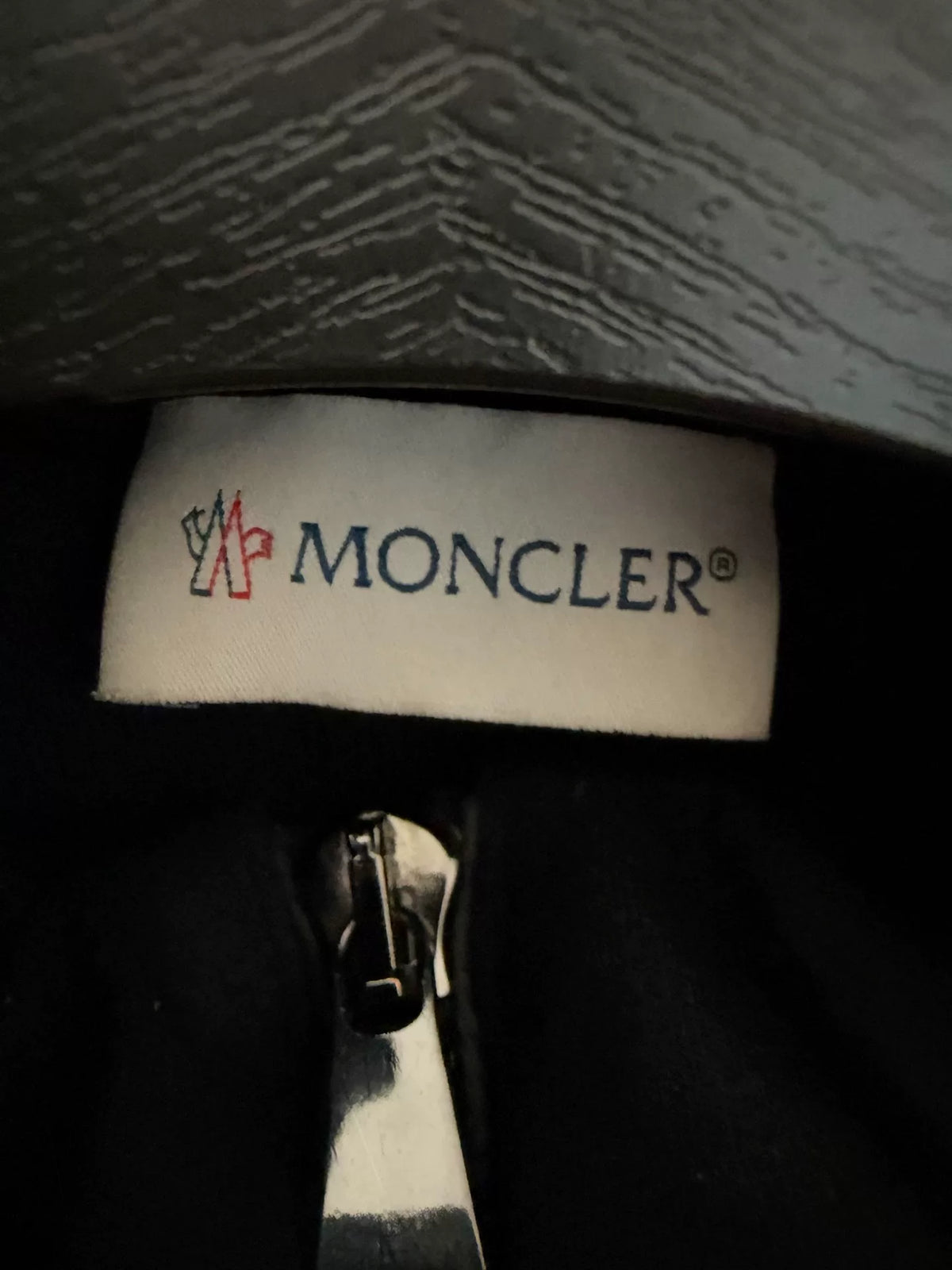 Moncler Black Knit-Panel Down Jacket