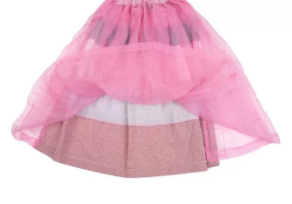 COMME des GARCONS Vintage Pink Plaid Skirt
